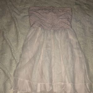 abercrombie kids light pink strapless dress